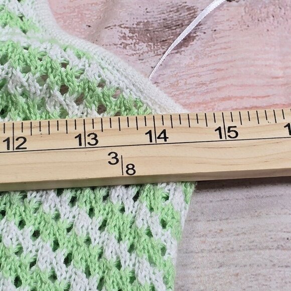 House of Harlow 1960 Knit Sleeveless Green/White Maxi Dress, Women's Medium - Picture 10 of 12